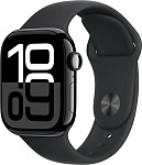 Apple Watch Series 10 46mm Jet Black Aluminum Case with Black Sport Band