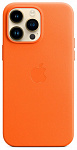 Чехол кожаный Apple MagSafe для iPhone 14 Pro Max (оранжевый)