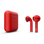 Наушники Apple AirPods 2 Color (без беспроводной зарядки чехла) красный матовый
