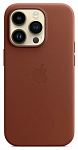 Чехол кожаный Apple MagSafe для iPhone 14 Pro (коричневый)