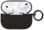 Чехол силиконовый VLP Soft Touch, с кольцом, для AirPods Pro 2, черный