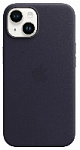 Чехол кожаный Apple MagSafe для iPhone 14 (темно-фиолетовый)