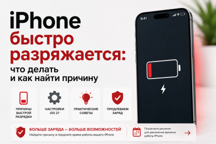 Айфон быстро разряжается - что делать и как продлить заряд аккумулятора