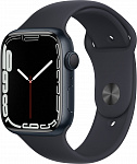Apple Watch Series 7, 41 мм, корпус из алюминия цвета «тёмная ночь», спортивный ремешок «тёмная ночь» (Уценка 59)