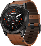 Смарт-часы Garmin Epix Pro (Gen 2) 51mm Sapphire Edition Carbon Gray DLC Titanium Chestnut Leather Band (010-02804-30)