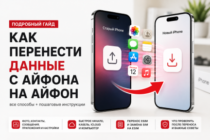Как перенести данные с iPhone на iPhone