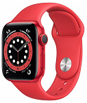 Apple Watch Series 6, 40 мм, алюминий красного цвета, спортивный ремешок красного цвета
