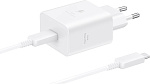 Сетевое зарядное устройство Samsung 45W Power Adapter с кабелем, белый EP-T4511